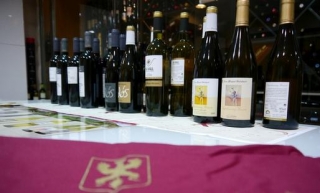 nuestros vinos en exposicion.JPG